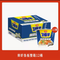 今麦郎1桶半鲜虾鱼板面